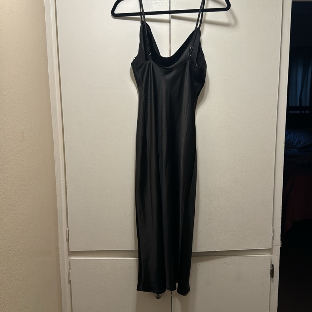 NWT✨Black Satin Slip Dress- Medium 🖤 - Picture 8 of 11